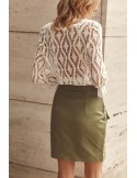 Openwork long-sleeved blouse ekri 017 - Online store - Boutique